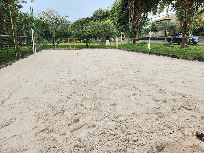 Areia para quadra esportiva
